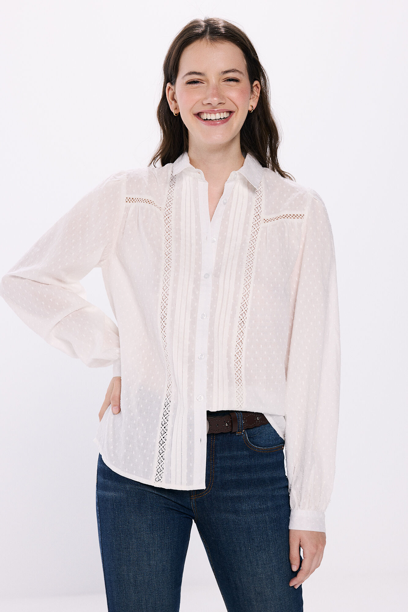 Springfield Blusa lace frontal