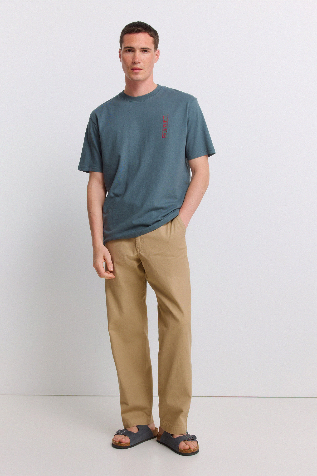 Springfield Pantal&oacute;n ligero de lino straight fit