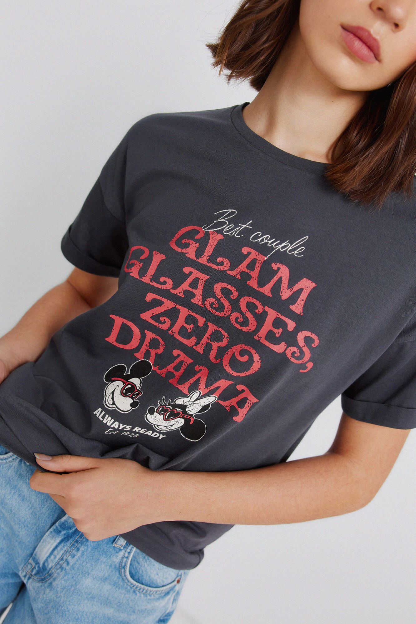 Springfield Playera de manga corta Disney gris