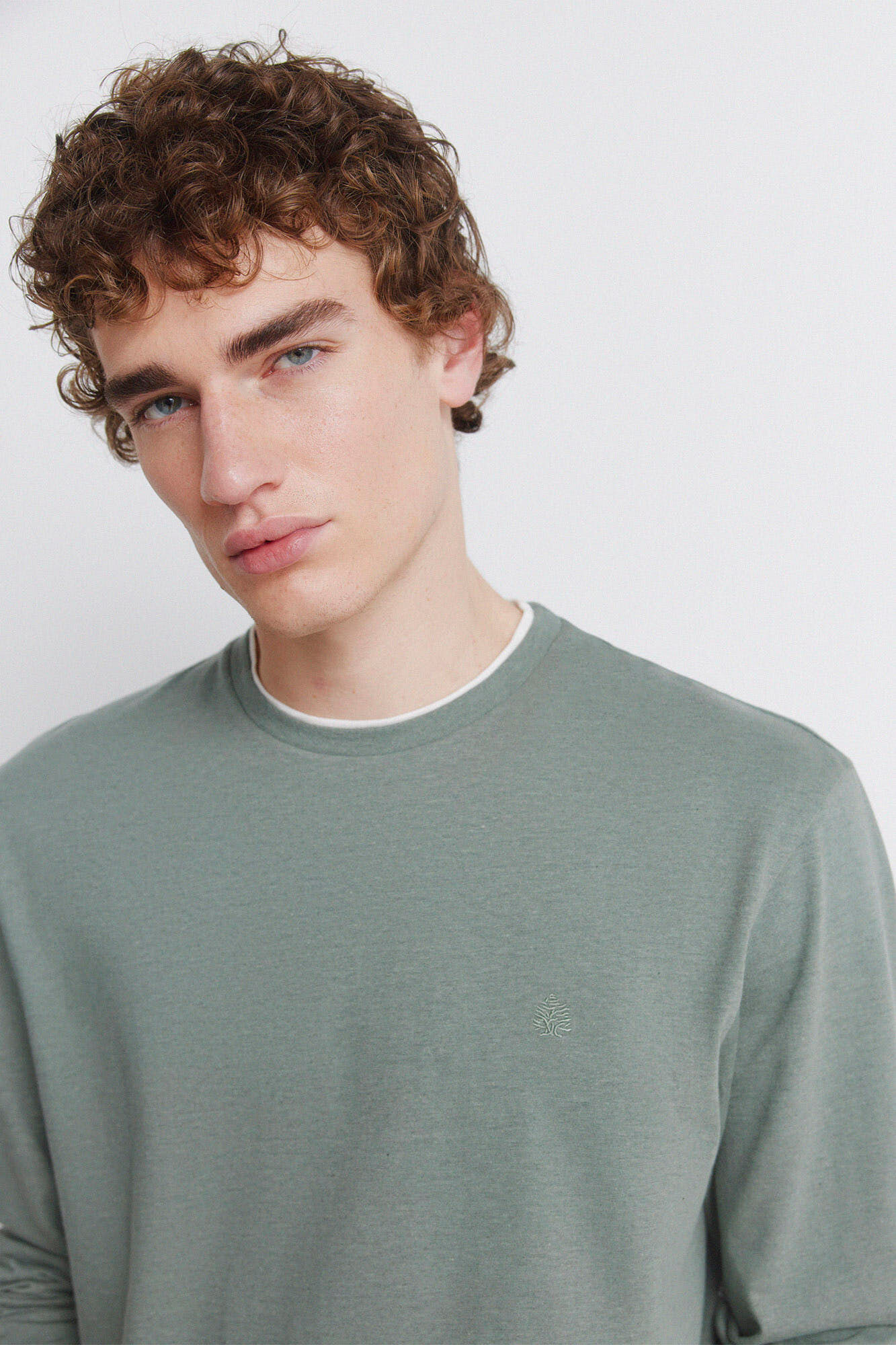 Springfield Camiseta manga larga doble efecto melange