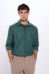 Springfield Camisa algodón cepillado verde