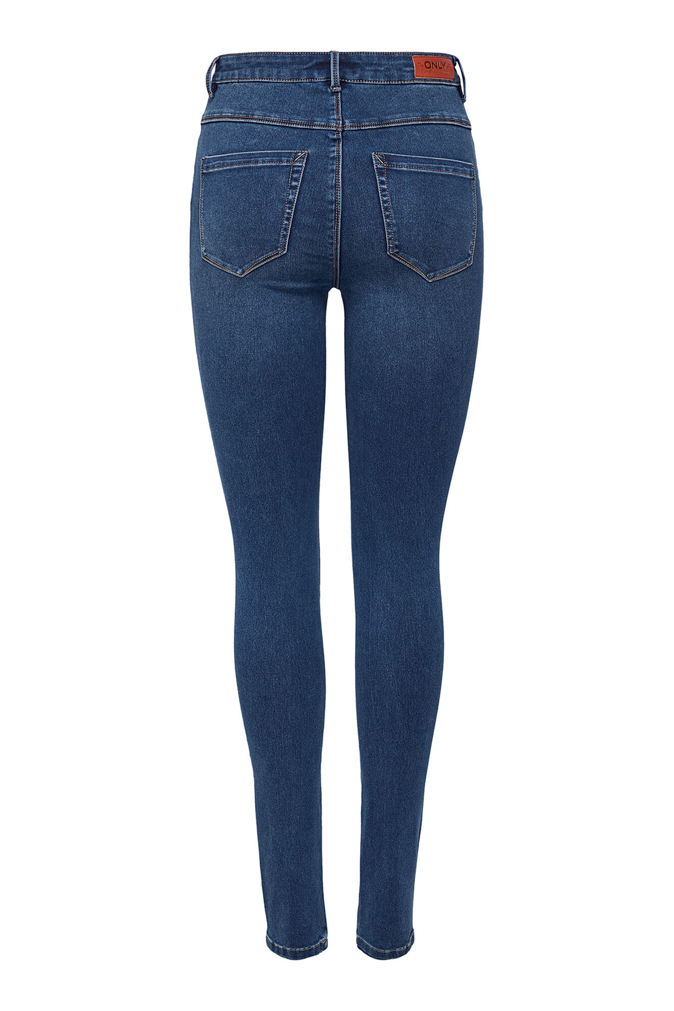 Only Jeans Skinny Tiro Alto azulado