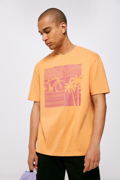 Springfield Camiseta geometric bike naranja