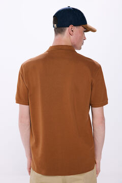 Springfield Polo piqué basico regular fit café