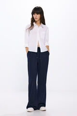 Springfield Pantalón jogger jacquard marino