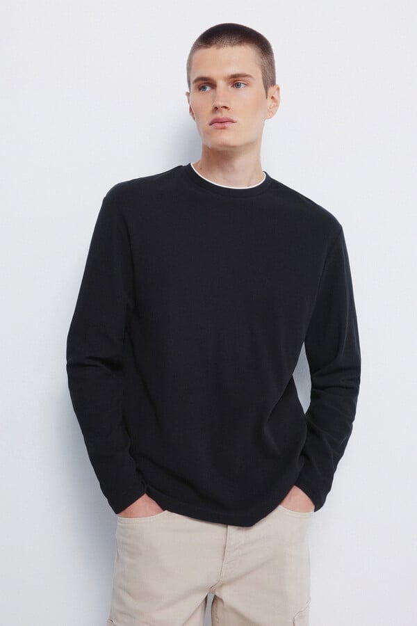 Springfield Camiseta doble tejido waffle verde