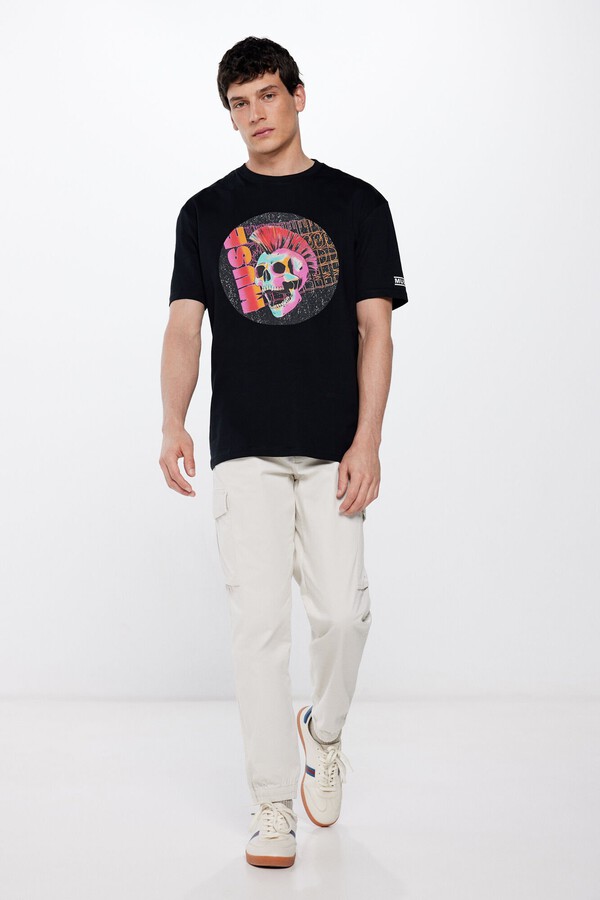 Springfield Playera Muse Skull negro