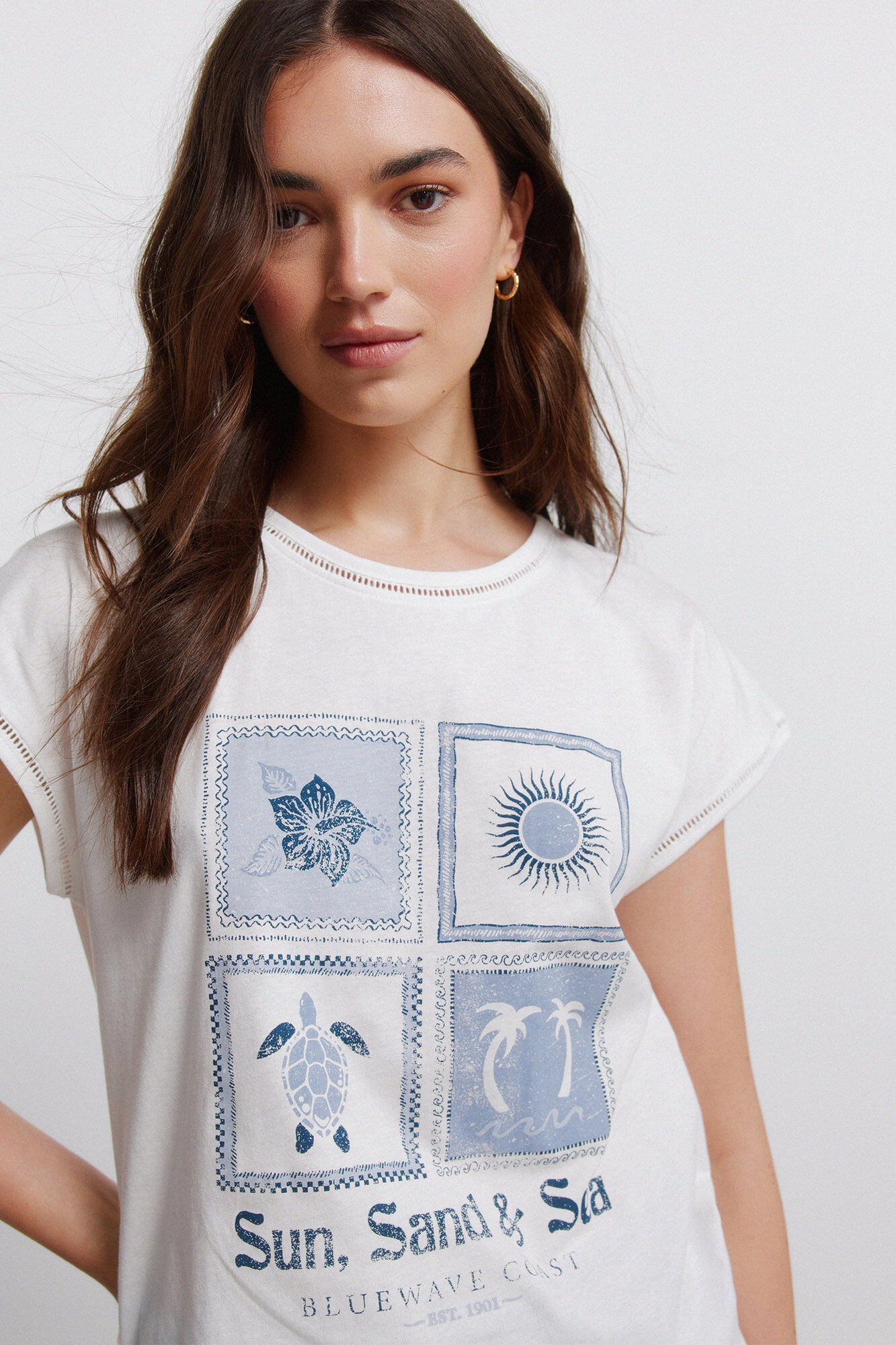 Springfield Playera de manga corta con estampado