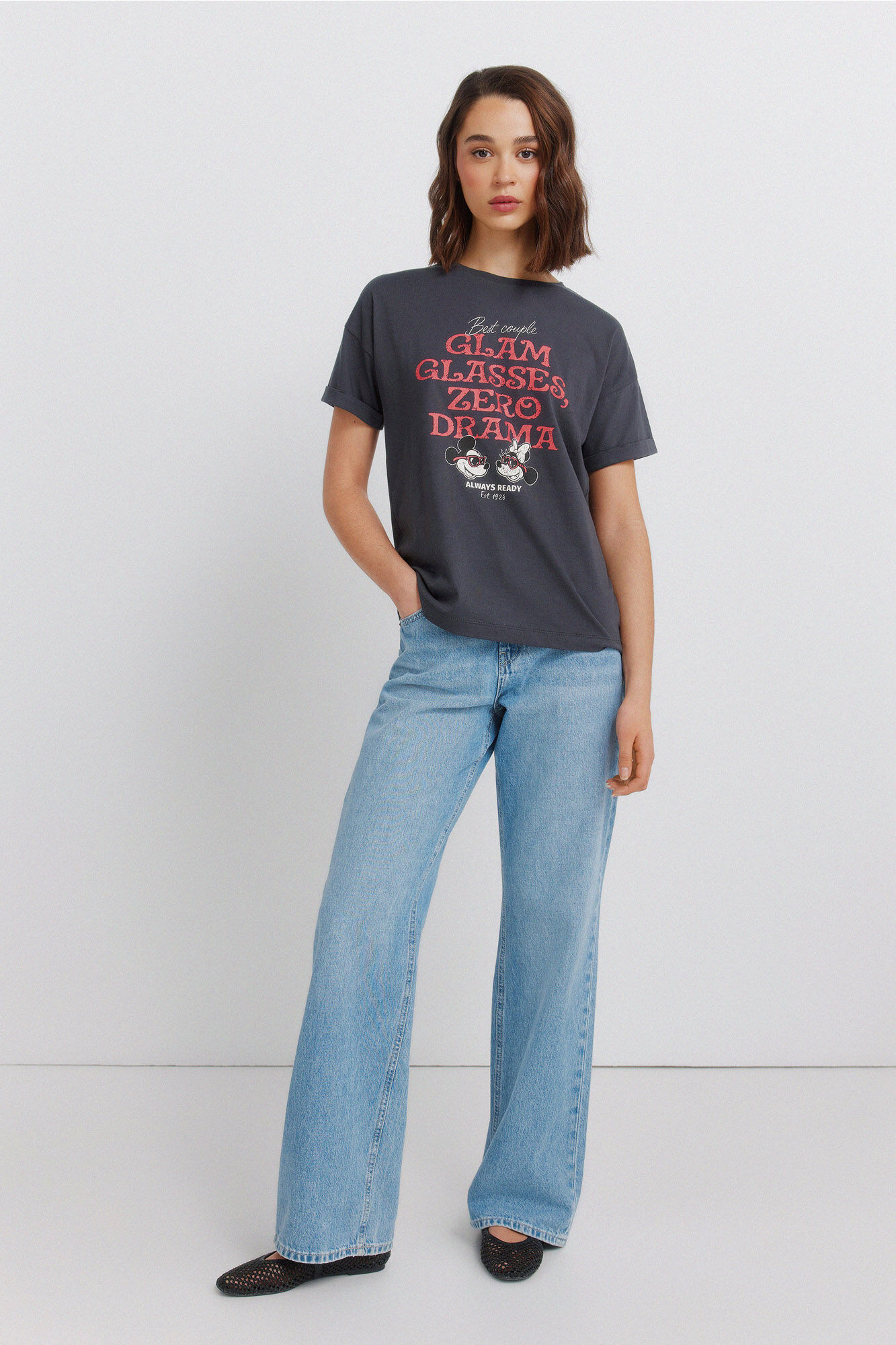 Springfield Playera de manga corta Disney gris