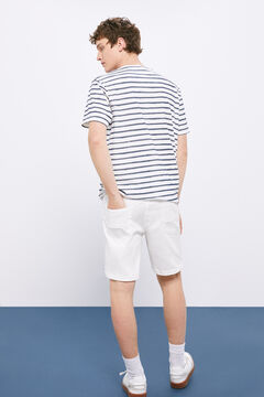 Springfield Bermuda vaquera 5 bolsillos slim lavada marfil