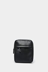 Springfield Bolso mediano cruzado efecto piel negro