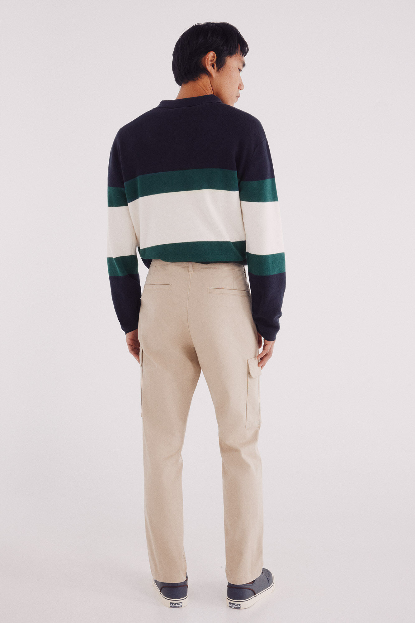 Springfield Pantal&oacute;n cargo slim fit beige