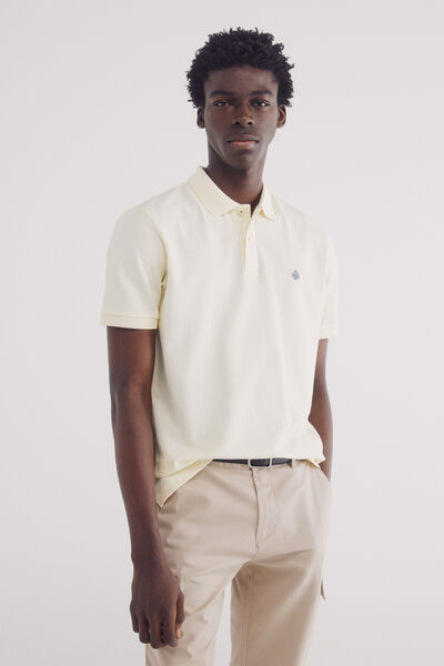 Springfield Polo piqué básico regular fit amarillo
