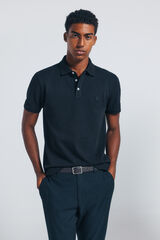 Springfield Polo de piqu&eacute; de corte entallado negro