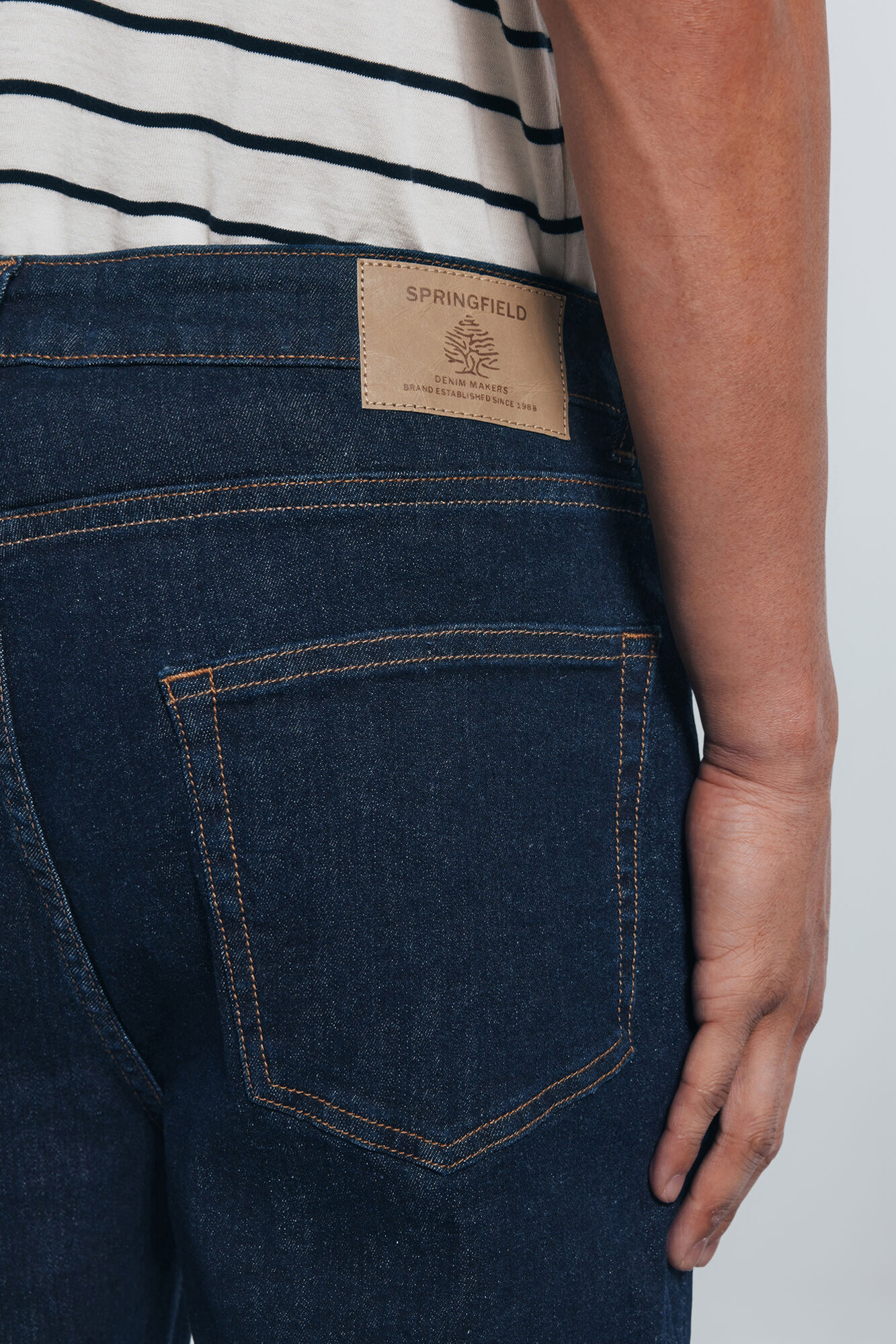 Springfield Jeans ajustados y desencolado marino
