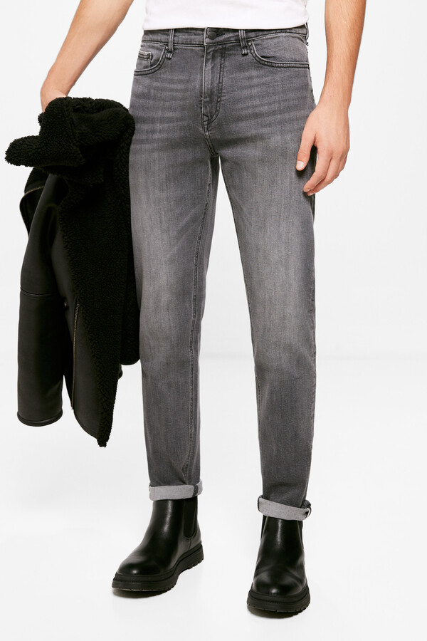 Springfield Jeans slim gris oscuro lavado gris oscuro