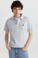 Springfield Polo de jersey de microraya slim fit marfil