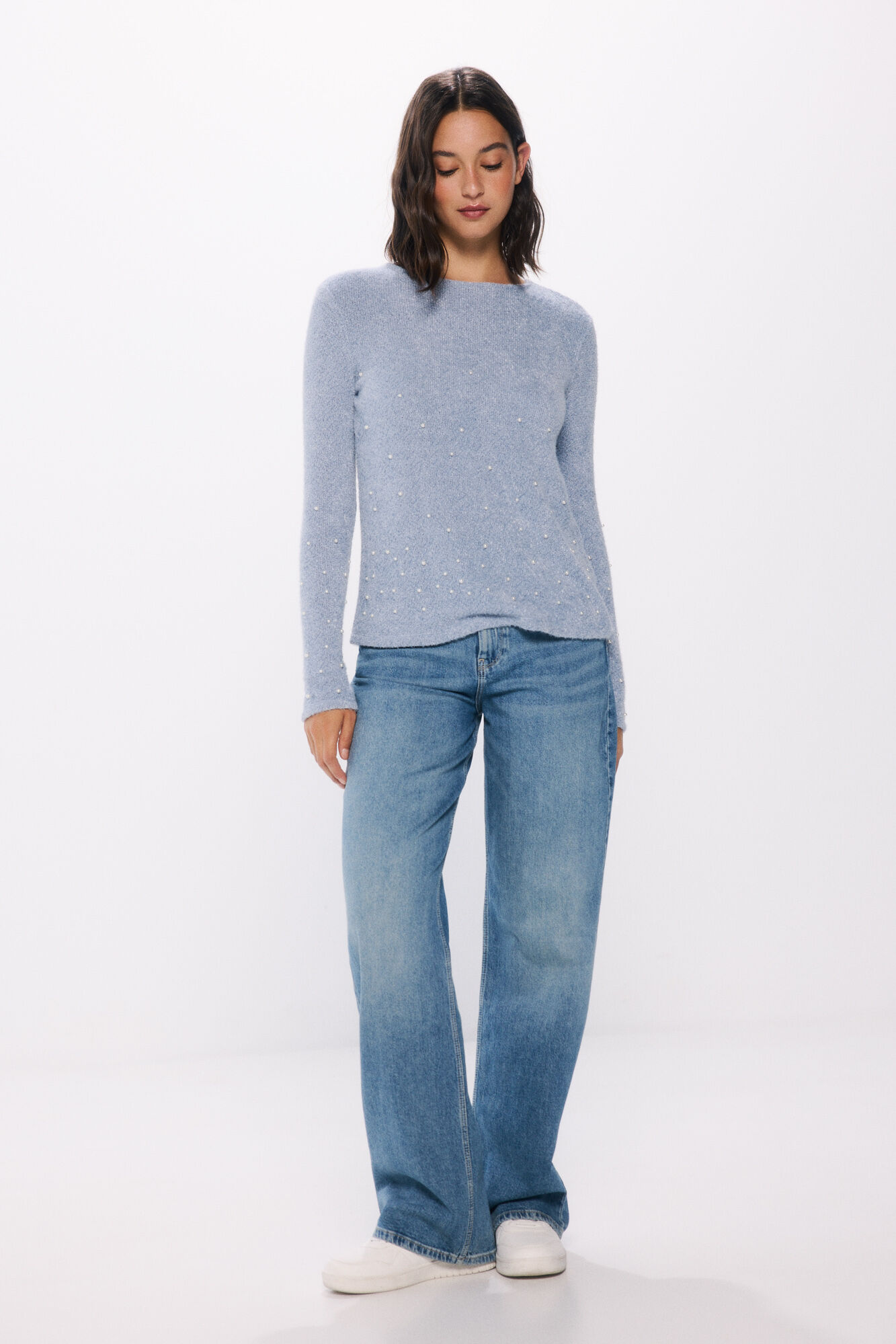 Springfield Playera chenilla perlas estampado