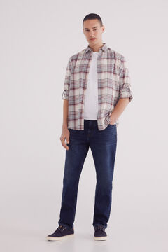 Springfield Camisa algodón slum cuadros blanco