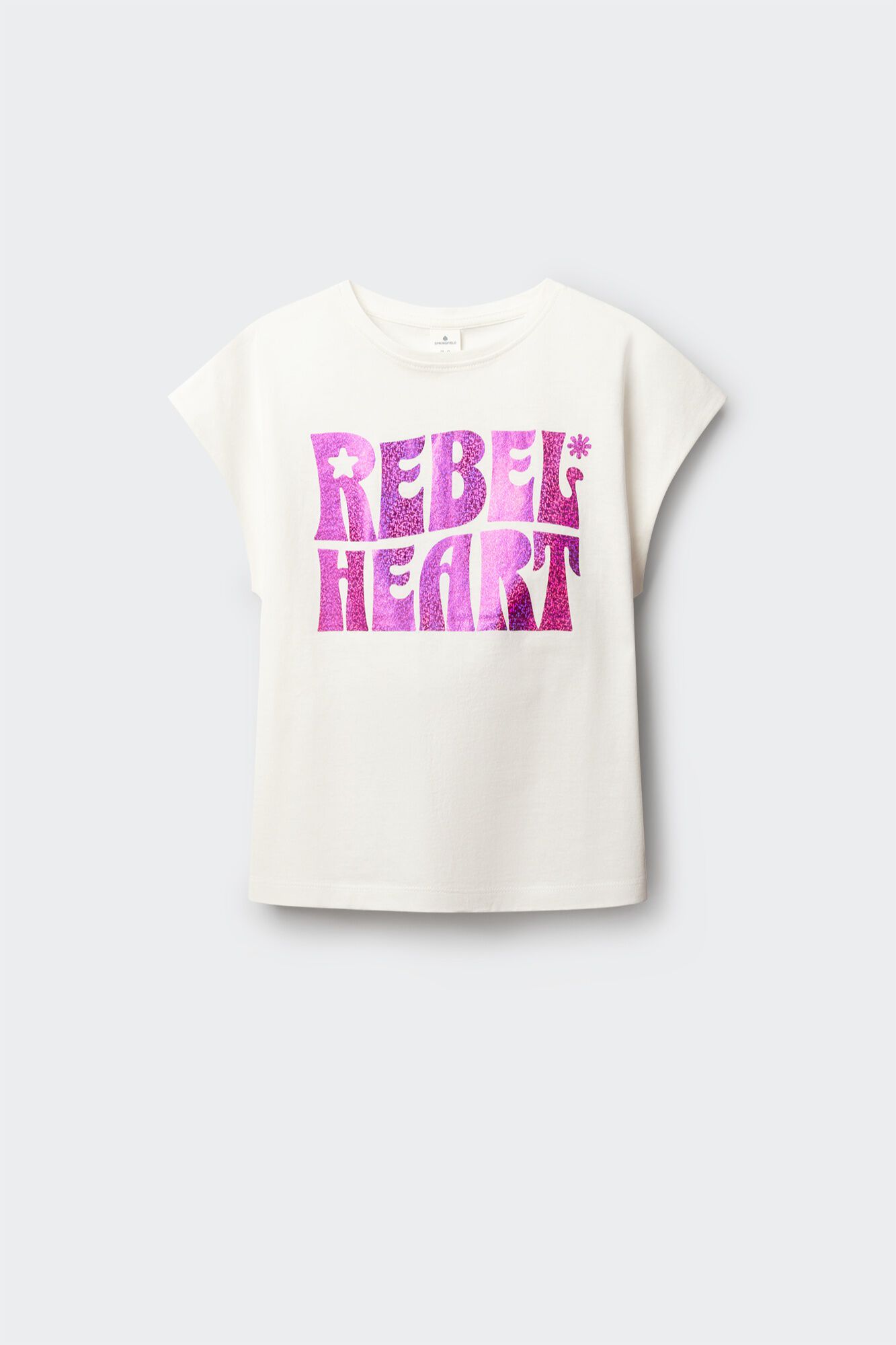 Springfield Kids Playera manga corta Rebel Heart ni&ntilde;a