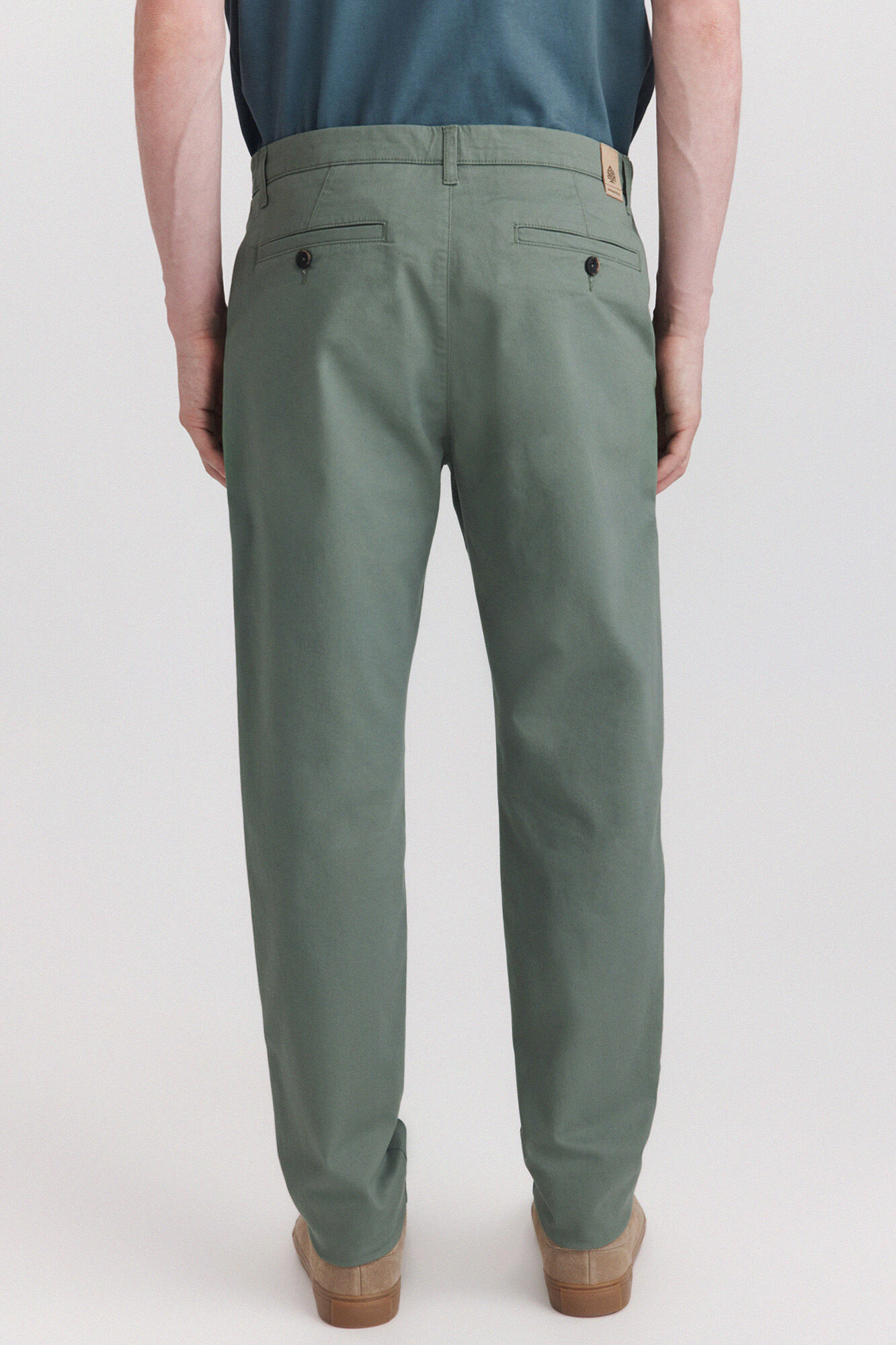 Springfield Pantal&oacute;n chino slim fit verde