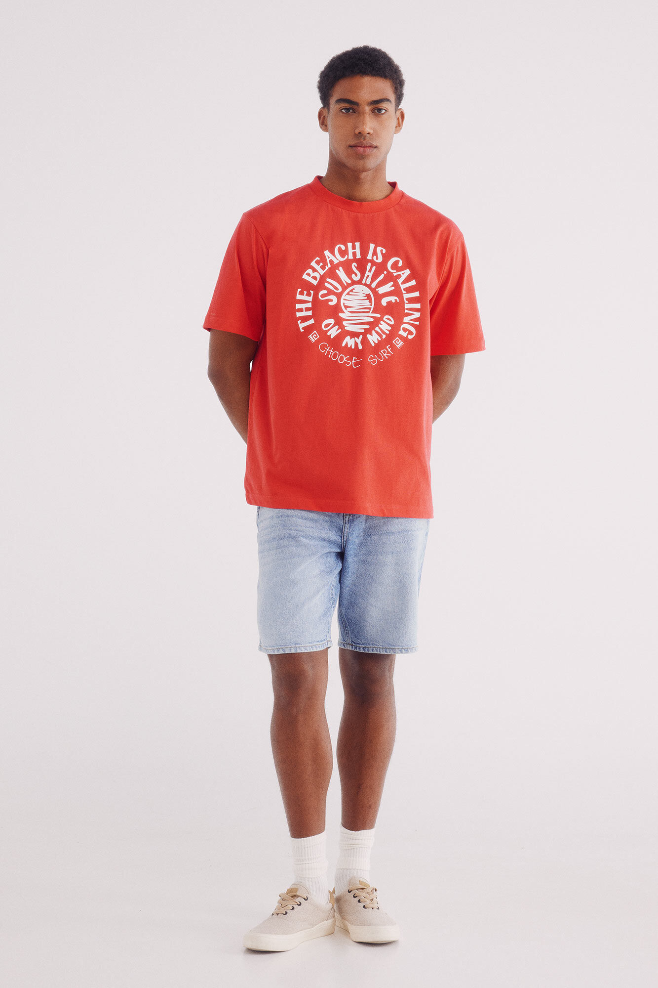 Springfield Camiseta beach calling rojo