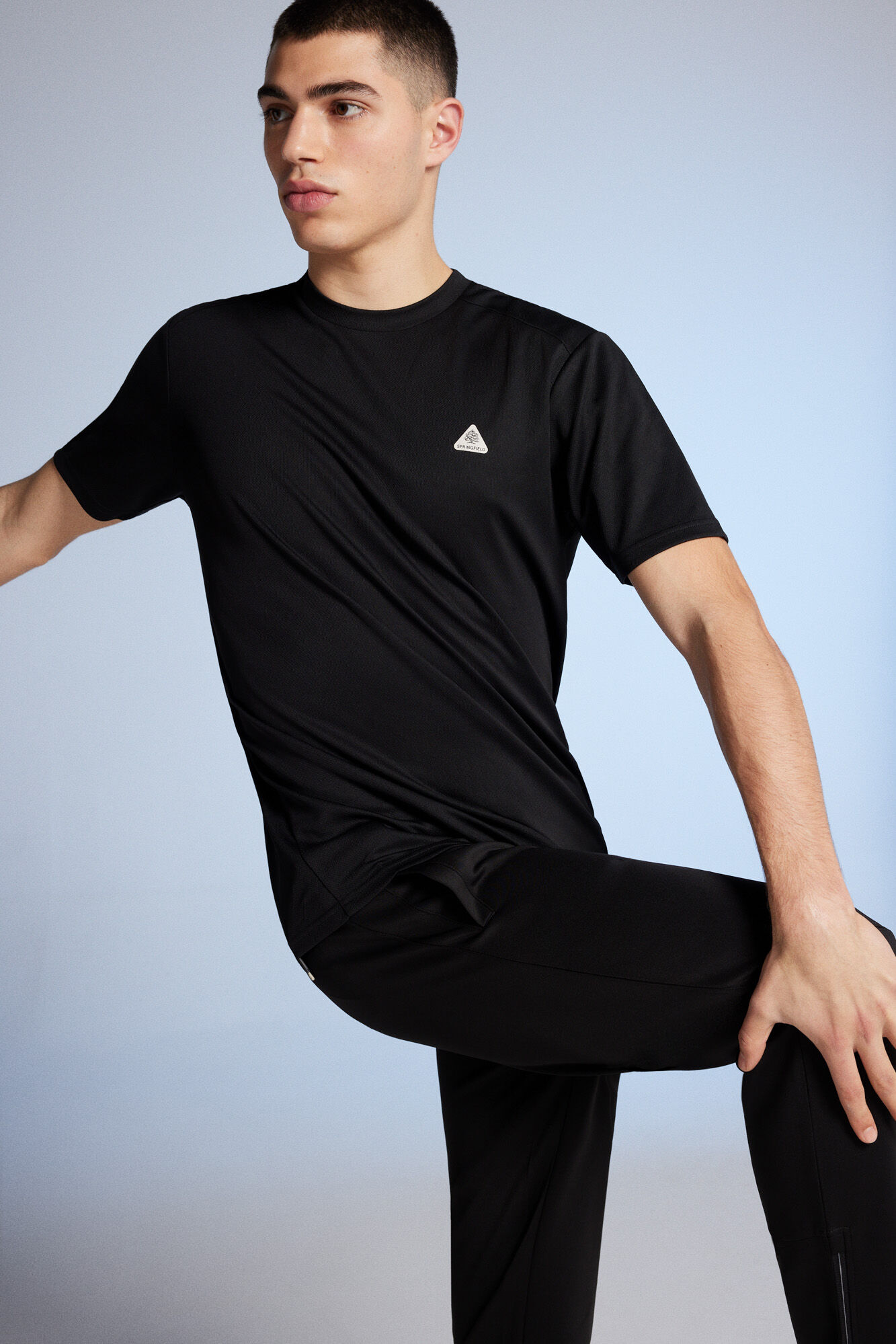 Springfield Playera outdoor mesh negro
