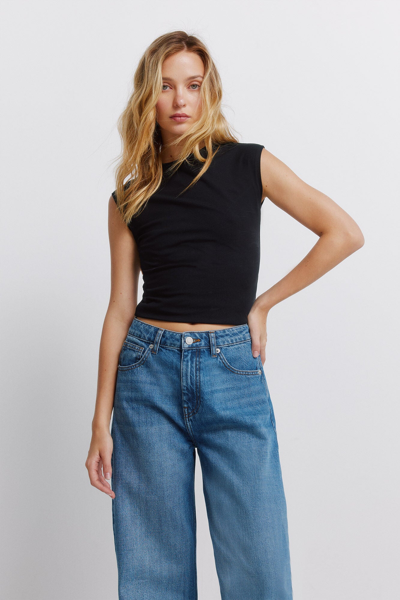 Springfield Jeans corte globo azul