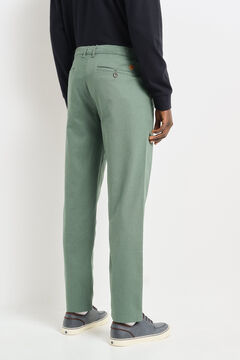 Springfield Pantalón chino color comfort slim fit verde