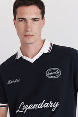Springfield Polo deportivo de contraste regular fit azul