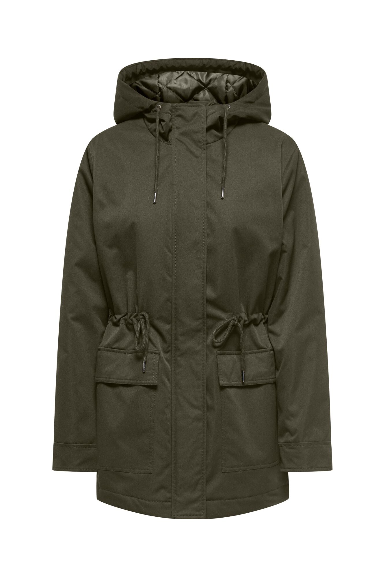 Only Parka con capucha caza oscuro