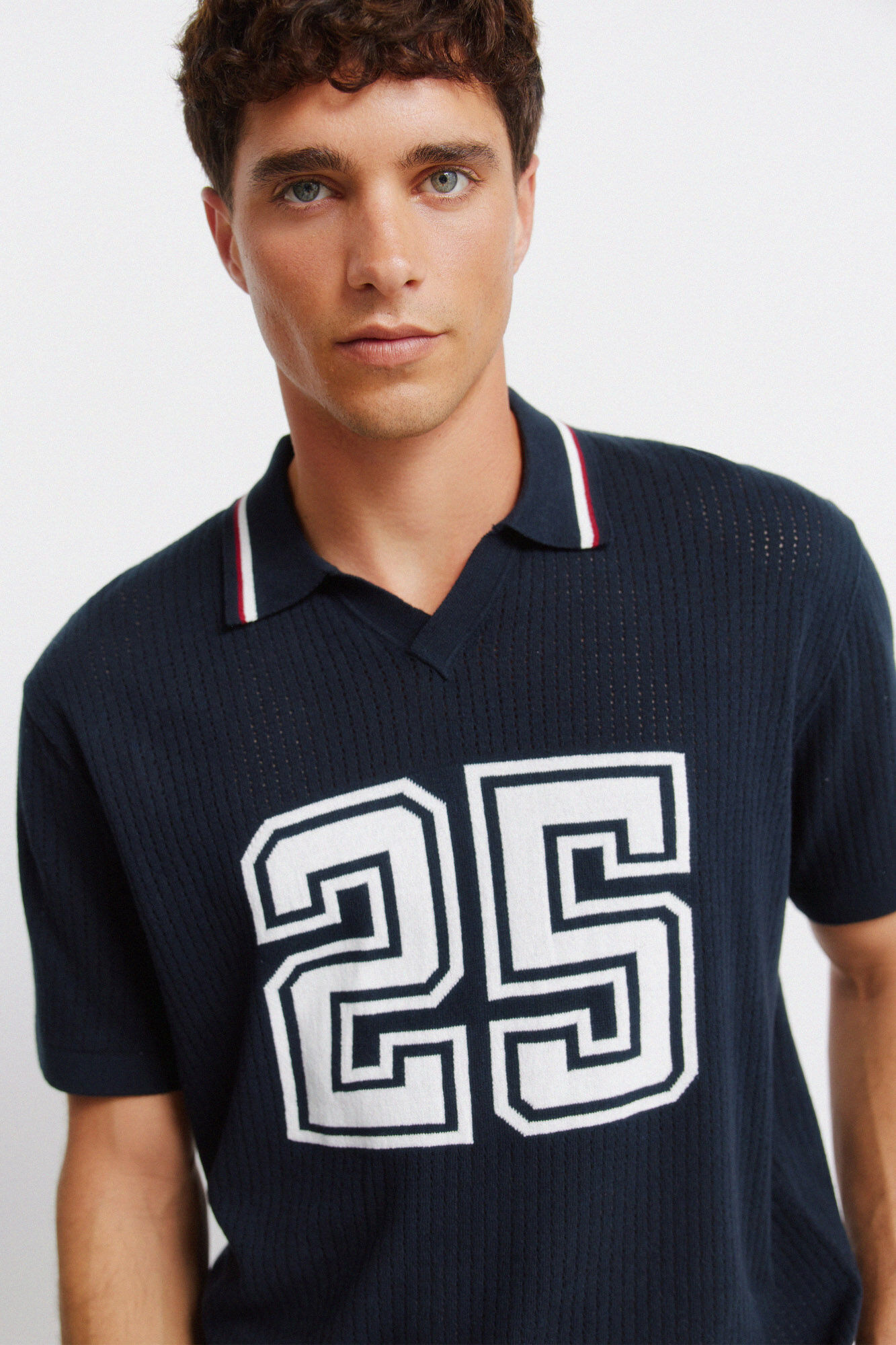Springfield Polo sport de jacquard azul tinta