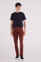 Springfield Pantalón slim fit de 5 bolsillo naranja