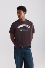 Springfield Playera Springfield legends p&uacute;rpura