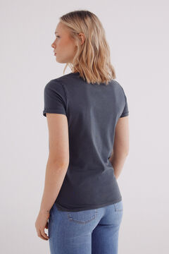 Springfield Playera efecto lavado gris