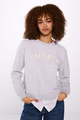 Springfield Sudadera "Très bien" gris