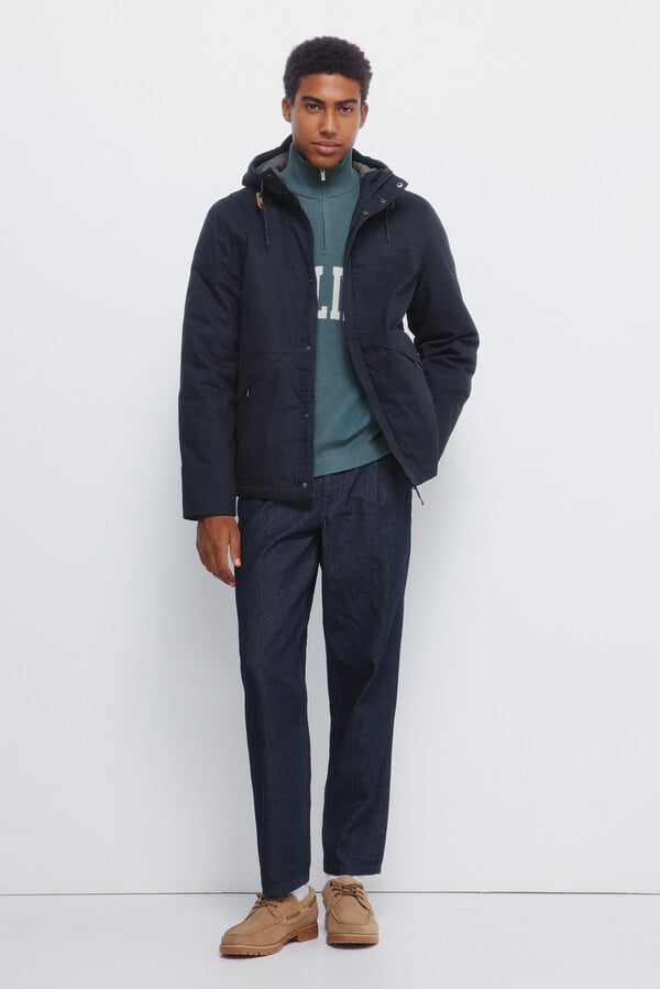 Springfield Parka short acolchado azul