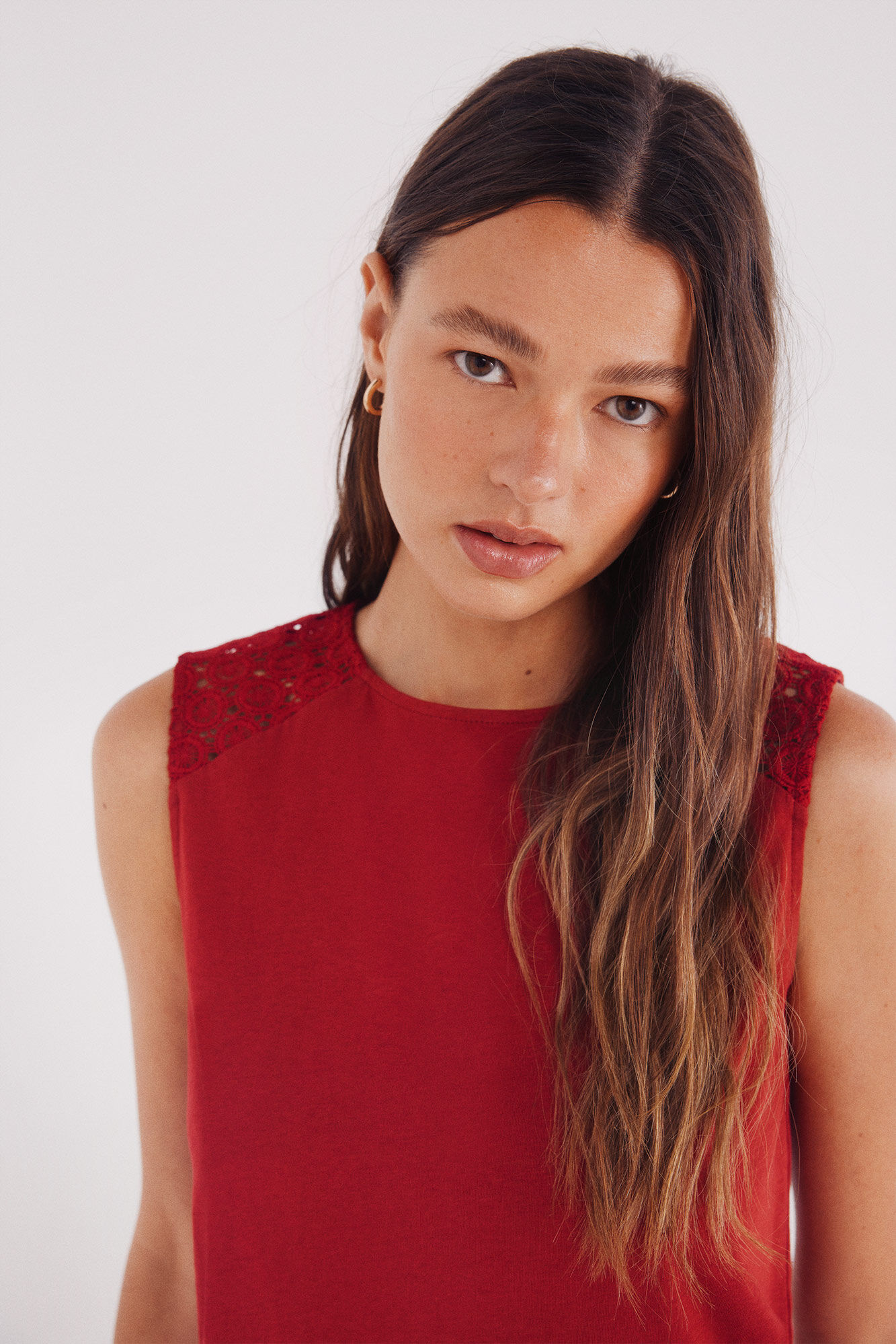 Springfield Playera crochet hombros