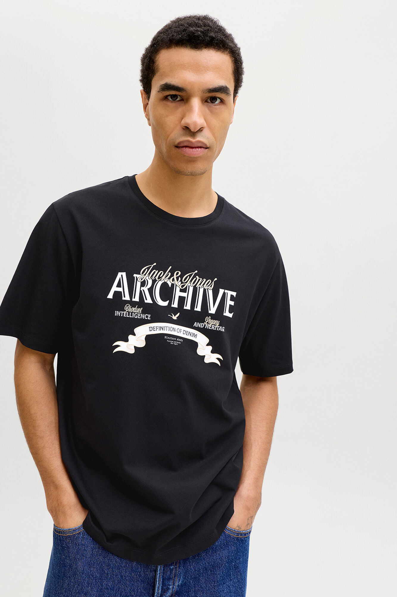 Jack & Jones Playera con logo grande