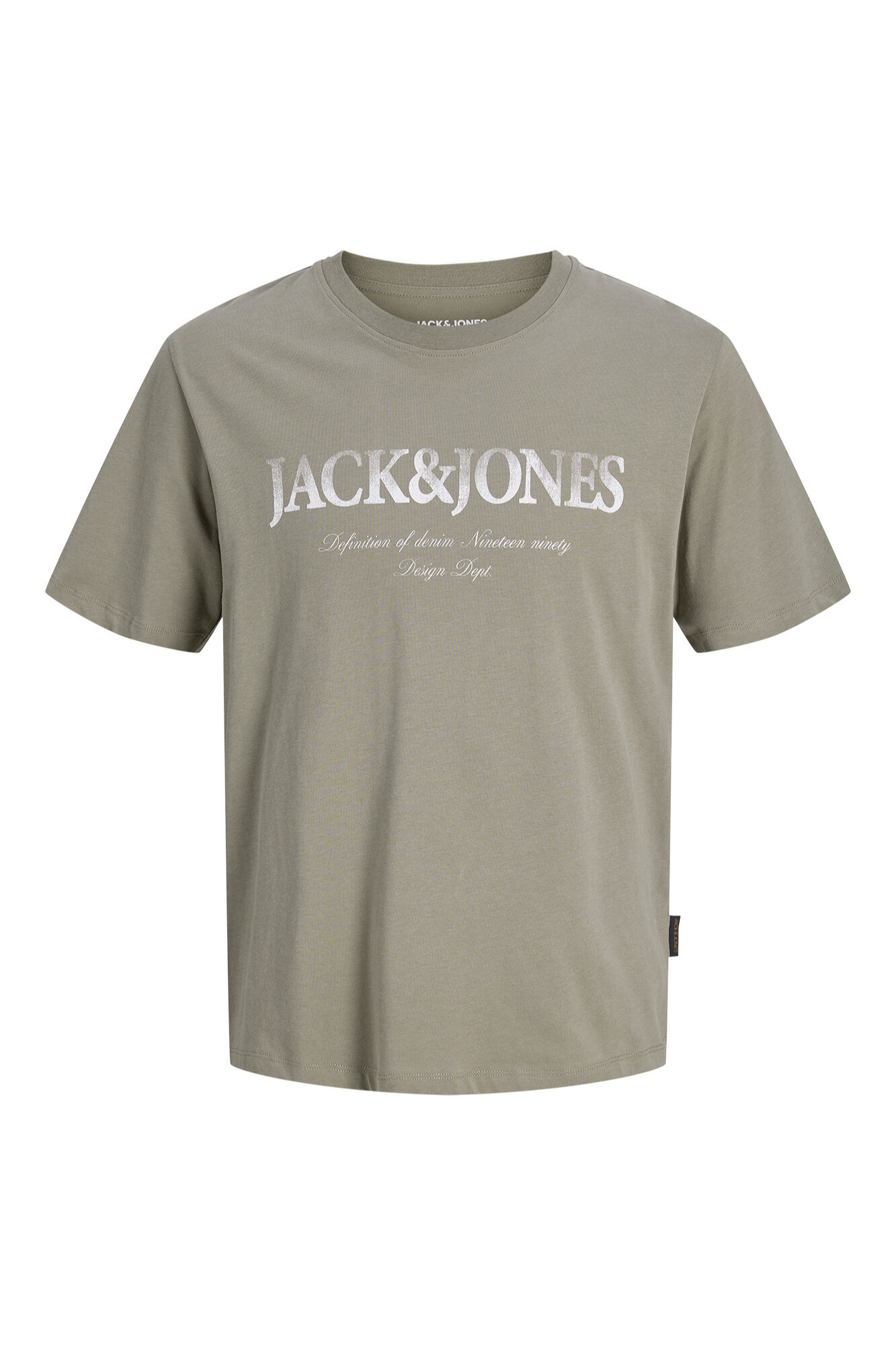 Jack & Jones Playera de manga corta con logo gris