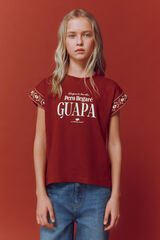 Springfield Kids Playera "Llegar&eacute; tarde, pero llegar&eacute; guapa" naranja