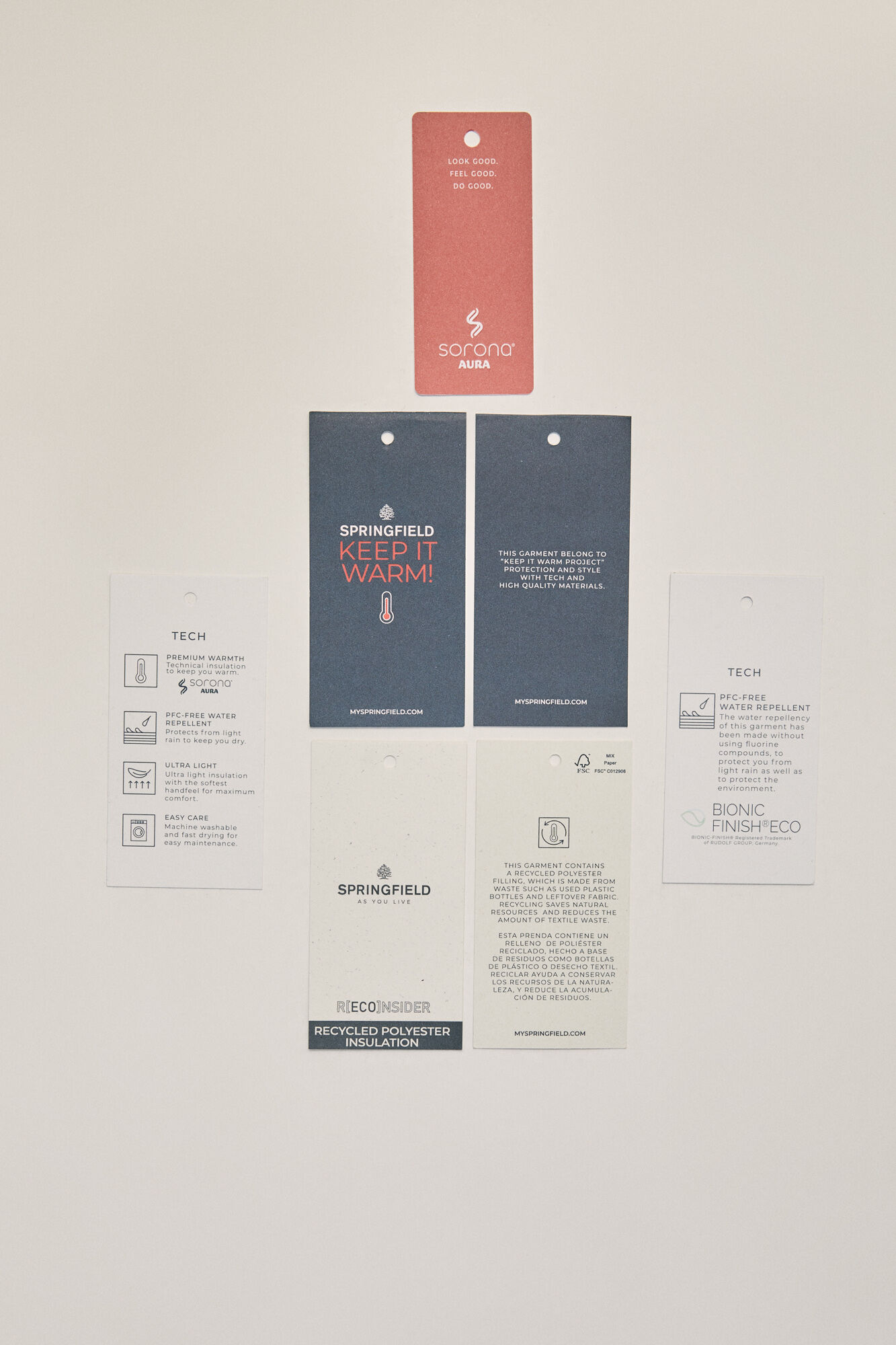 Springfield Chamarra acolchada capucha negro