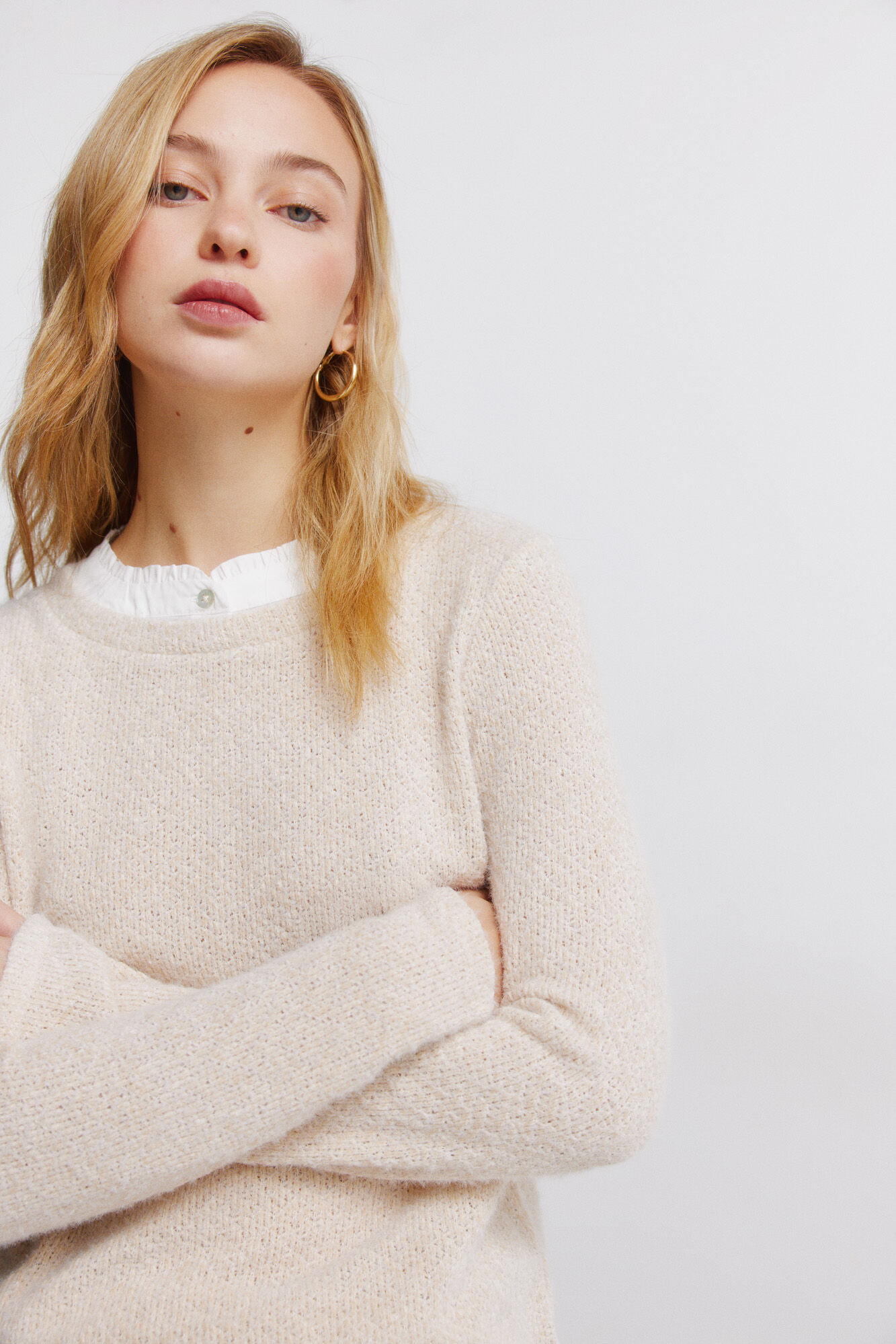 Springfield Playera chenilla cuello combinado