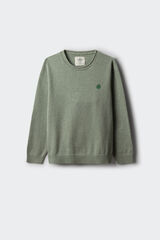 Springfield Suéter basico niño verde