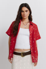 Springfield Camisa oversize estampada rojo