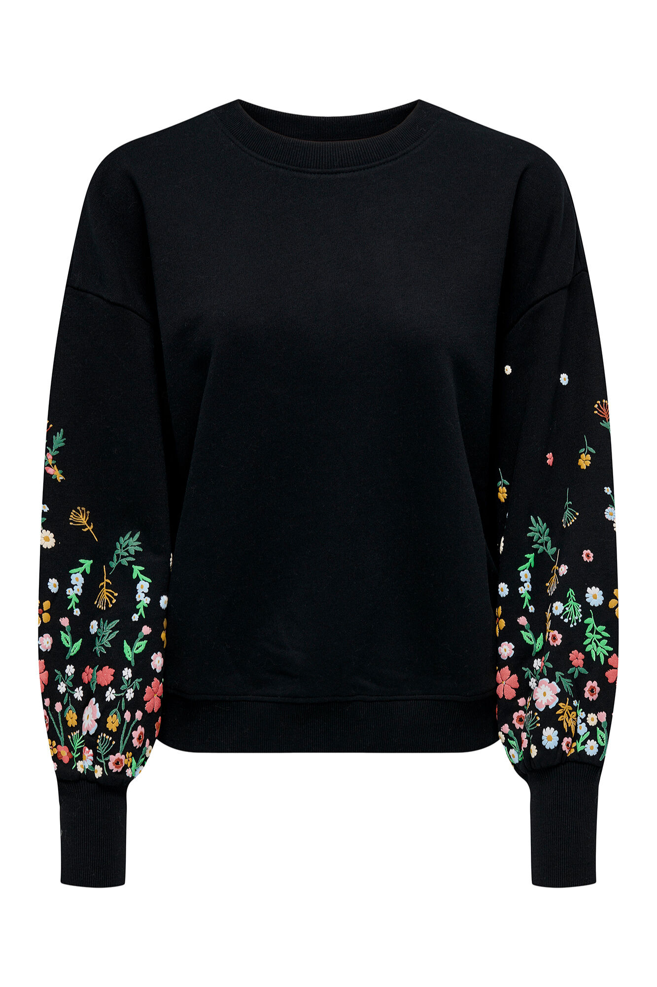 Only Sudadera de cuello redondo negro