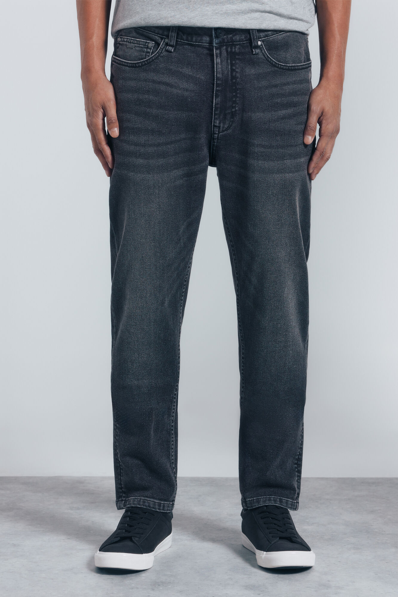 Springfield Jeans ajustados con lavado gris oscuro