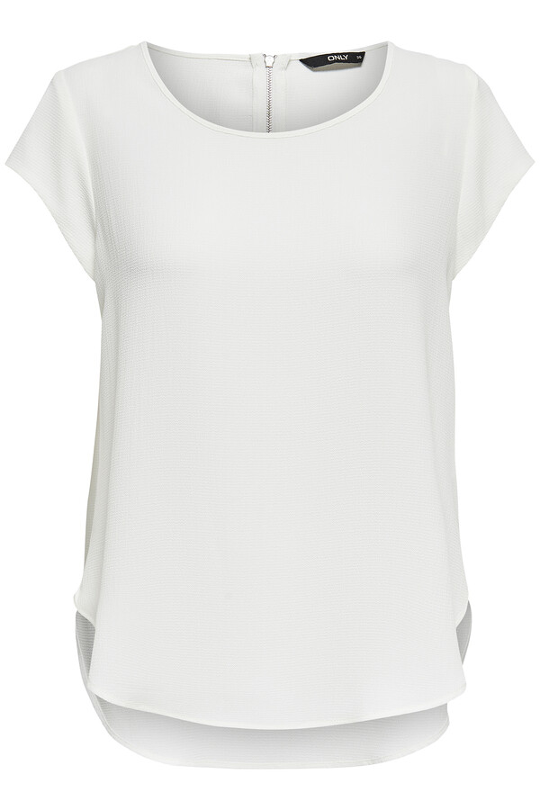 Only Playera lisa fluida natural