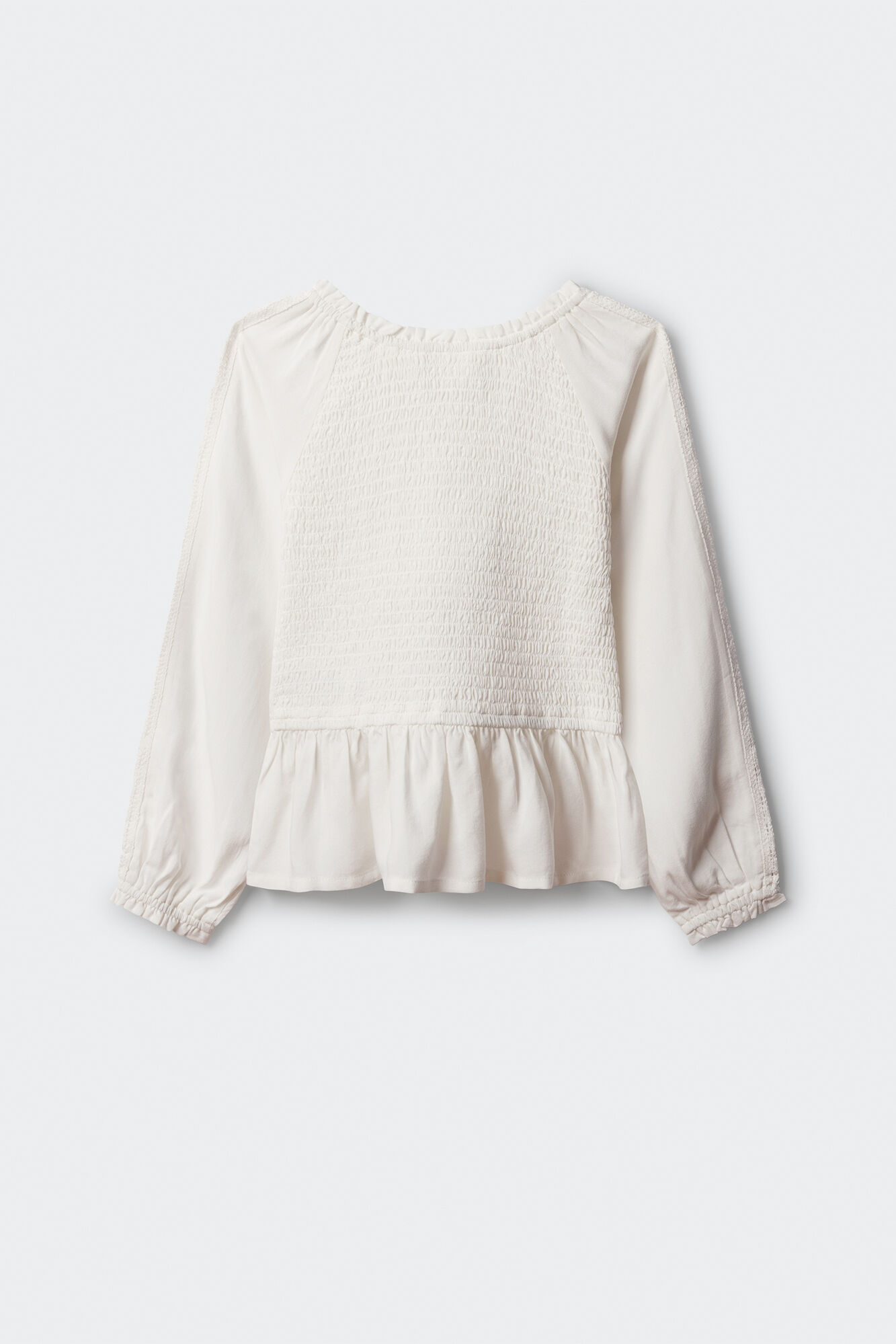 Springfield Kids Blusa nido de abeja para ni&ntilde;a natural