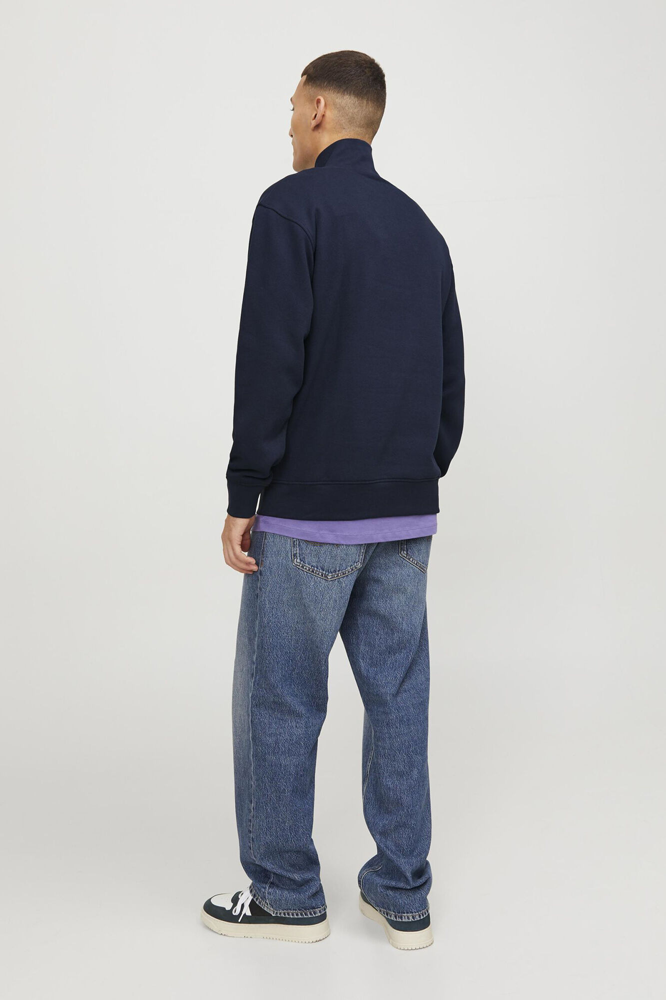 Jack & Jones Sudadera cuello alto marino